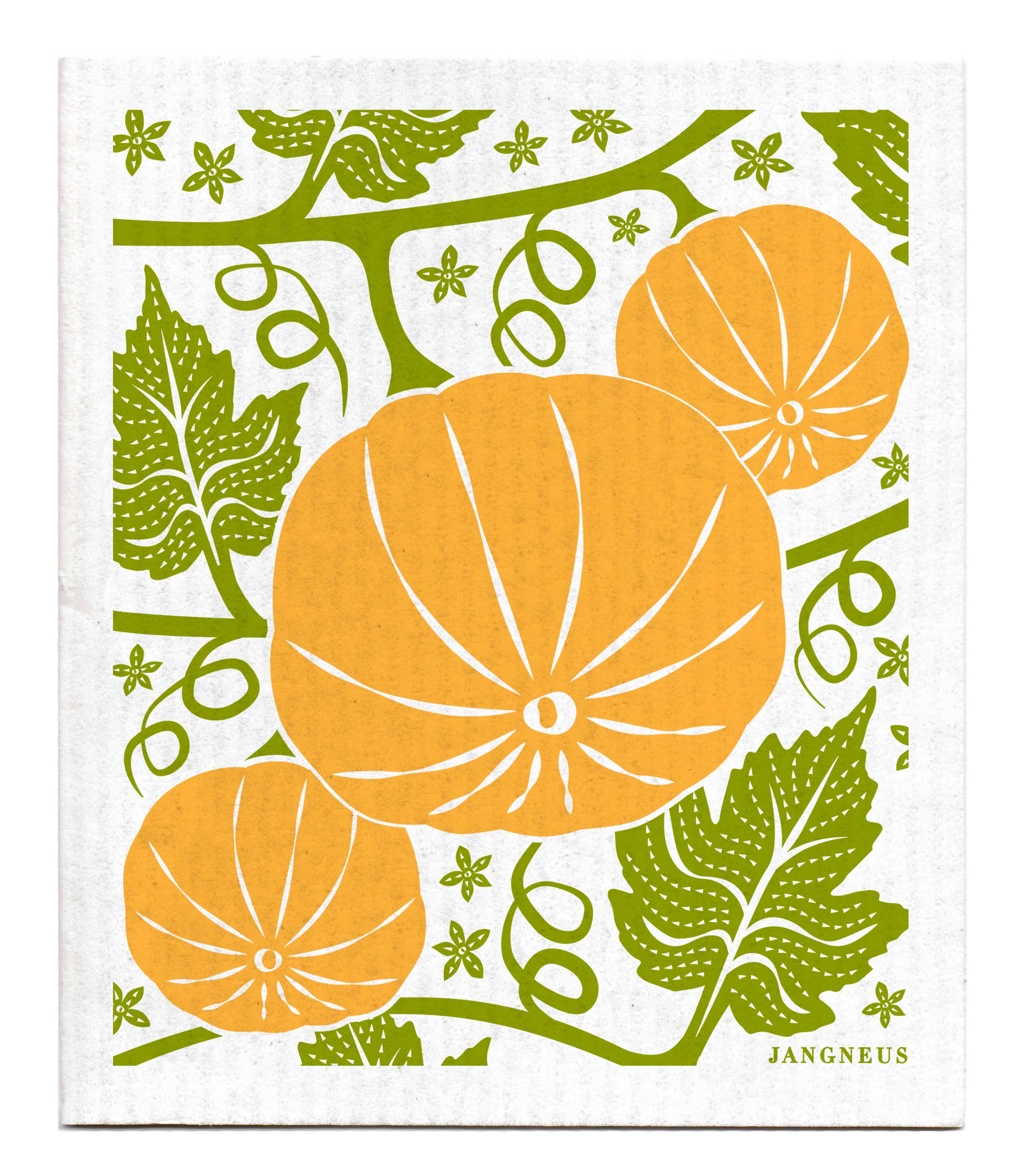 Swedish Dishcloth - Orange - Pumpkins