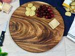 Round Charcuterie Board - Live Edge - Serving Board 15"