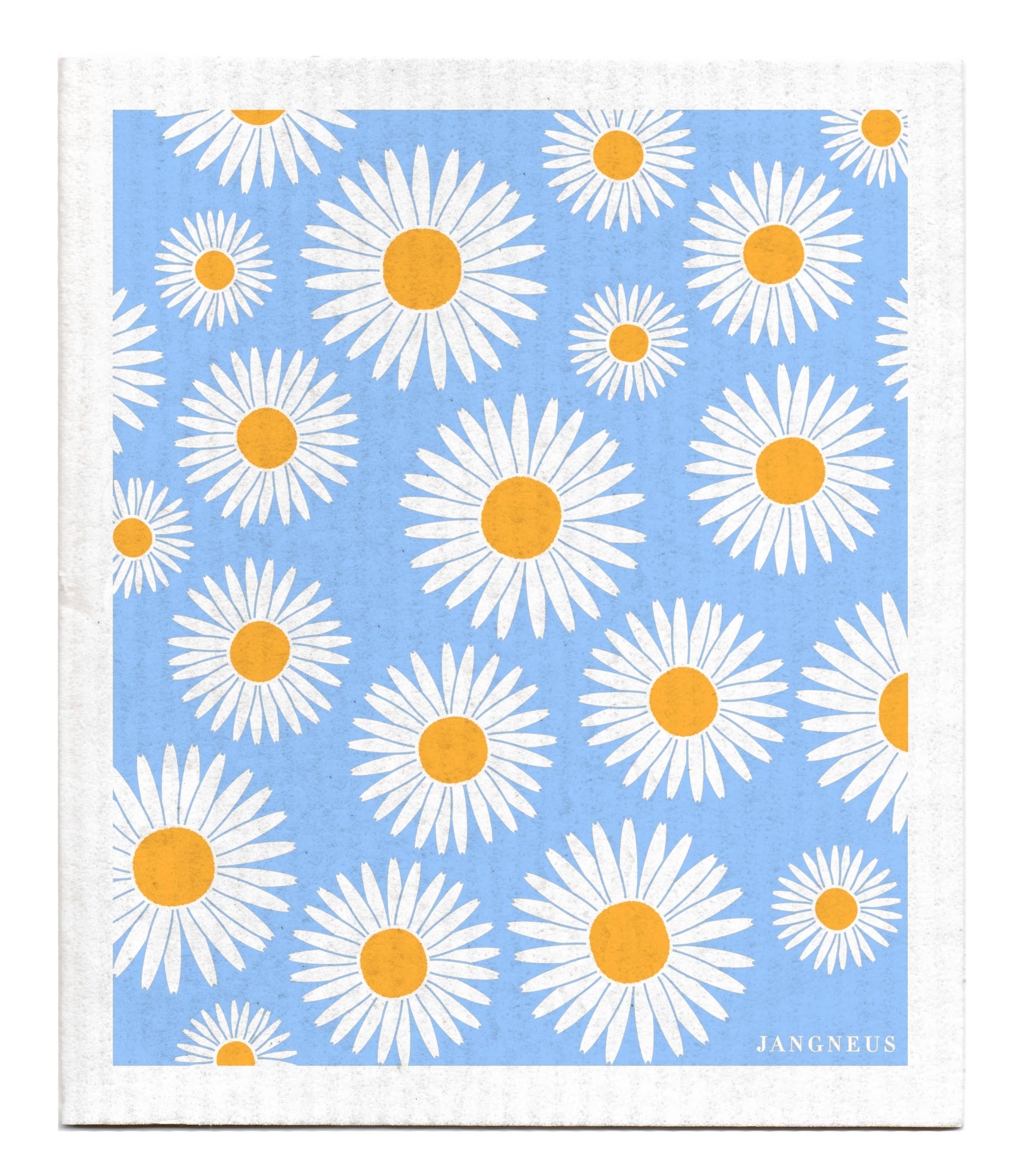 Swedish Dishcloth - Daisy - Blue/Ochre