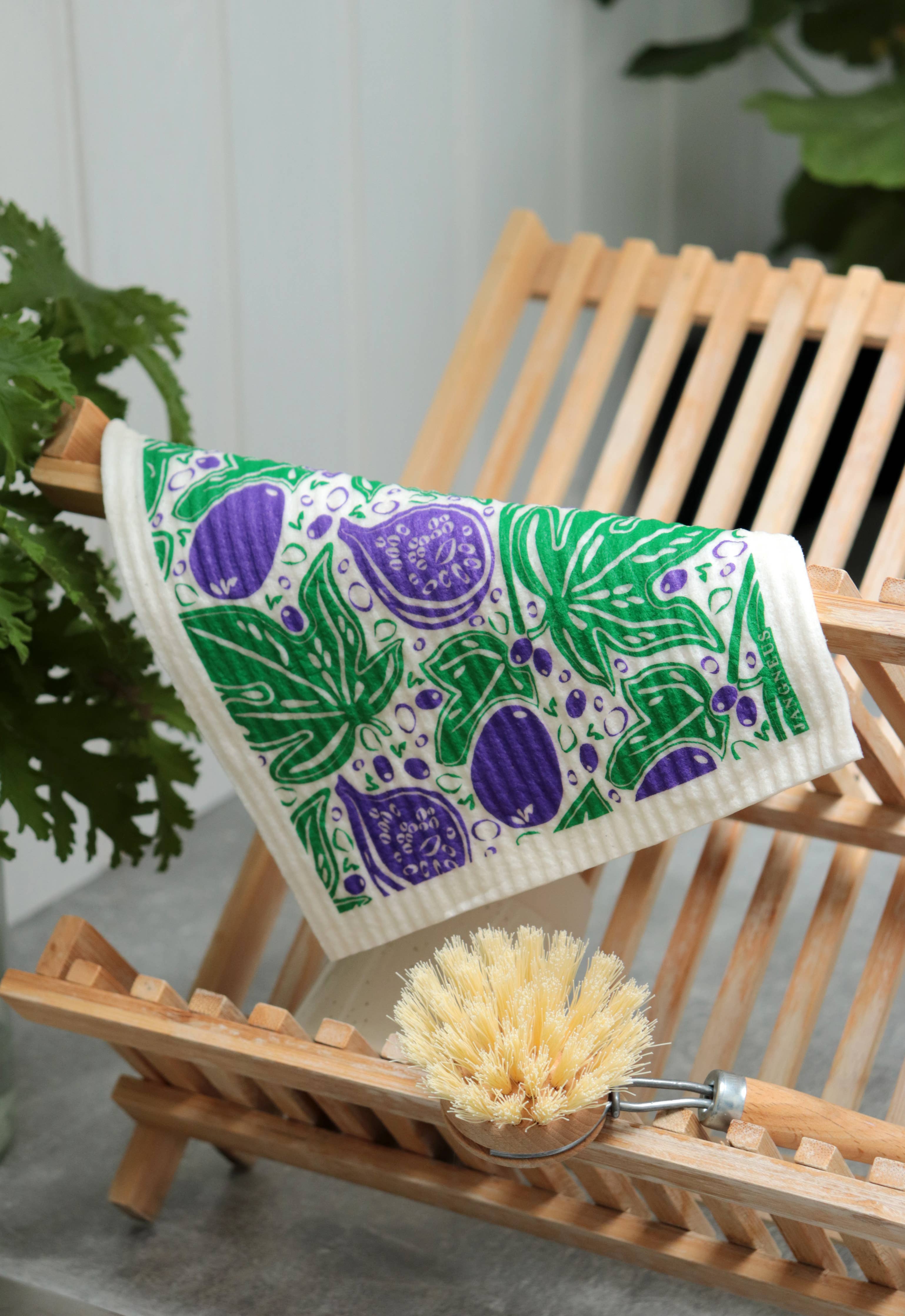 Swedish Dishcloth - Green - Figs