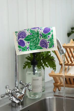 Swedish Dishcloth - Green - Figs