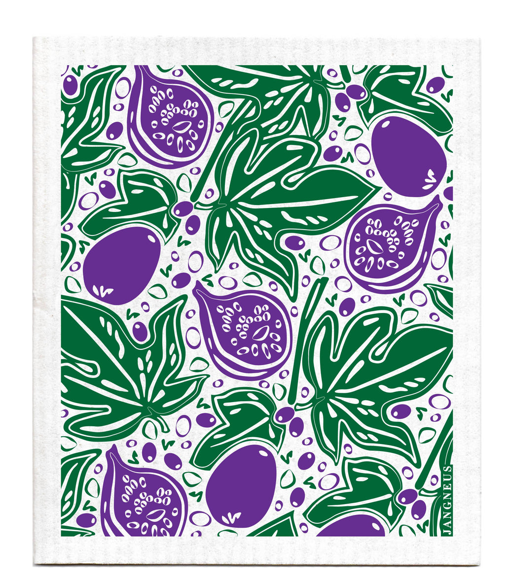 Swedish Dishcloth - Green - Figs