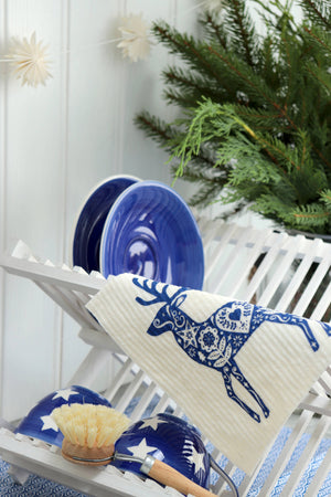 Swedish Dishcloth - Blue - Reindeer