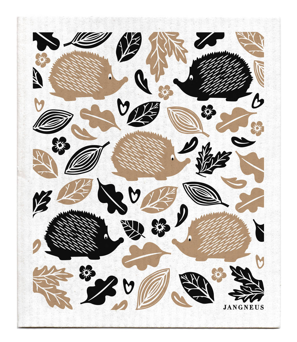 Swedish Dishcloth - Black/Sand - Hedgehog