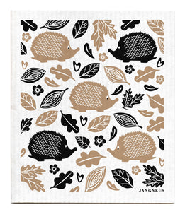 Swedish Dishcloth - Black/Sand - Hedgehog