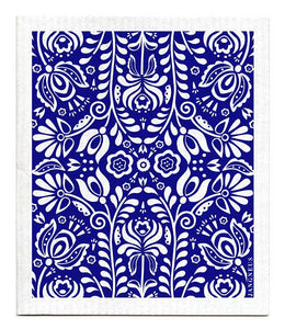 Swedish Dishcloth - Scandi Bloom - Blue