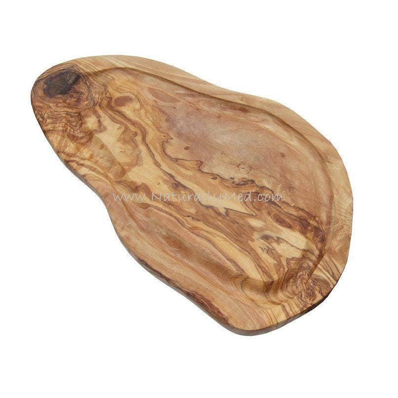 Olive Wood Carving Board with Groove No Handle - 19.5"
