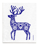 Swedish Dishcloth - Blue - Reindeer