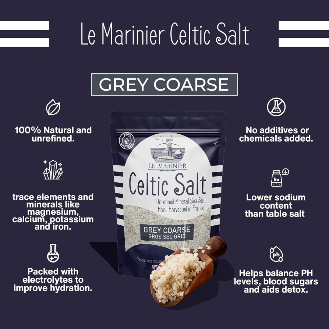 Non Processed Salt Sea Salt Celtic Organic Celtic Sea Salt 250g | Coarse, Unprocessed, 70 ...